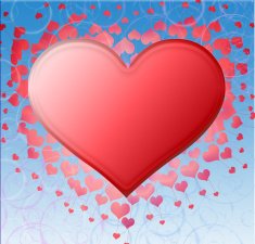 Greeting card with hearts N3