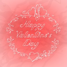 Pink heart lettering