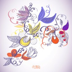 Floral Colorful Greeting Card