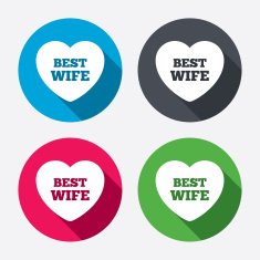 Best wife sign icon Heart love symbol N2