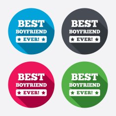 Best boyfriend ever sign icon Award symbol N2