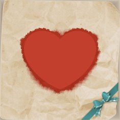 Vintage heart and bow Valentines day EPS 10