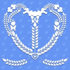 Heart shape of decorative elements vector