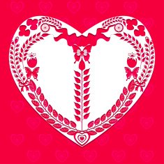 Heart shape of decorative elements vector N2