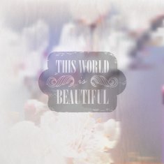 Quote typographical label on vintage paper and faded background of