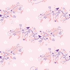 Vector seamless pattern with birds