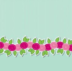 Rose banner card in vector format N3
