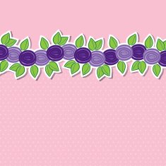 Rose banner card in vector format N5