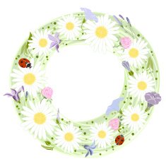 Vector frame Illustration with floral wreath