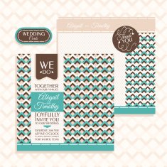 Retro wedding card N6