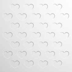 Abstract background with paper hearts