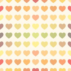Colorful rainbow retro hearts background