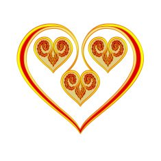 Valentine hearts vintage vector