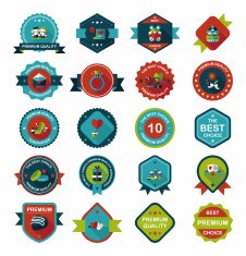 Valentine&acirc;ÂÂs Day badge flat banner design background set eps10 N50