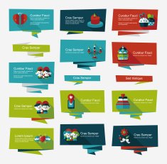Valentine&acirc;ÂÂs Day banner flat design background set eps10 N53