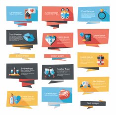 Valentine&acirc;ÂÂs Day banner flat design background set eps10 N64