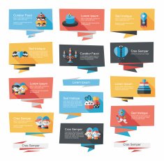Valentine&acirc;ÂÂs Day banner flat design background set eps10 N65