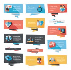 Valentine&acirc;ÂÂs Day banner flat design background set eps10 N68