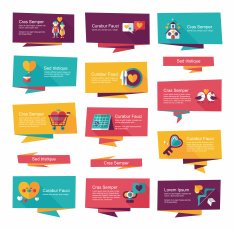 Valentine&acirc;ÂÂs Day banner flat design background set eps10 N71