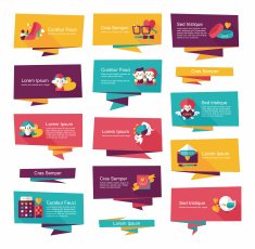Valentine&acirc;ÂÂs Day banner flat design background set eps10 N78