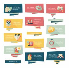 Valentine&acirc;ÂÂs Day banner flat design background set eps10 N84