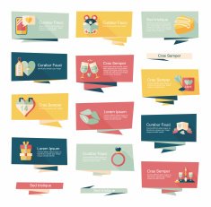 Valentine&acirc;ÂÂs Day banner flat design background set eps10 N88