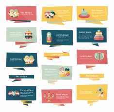 Valentine&acirc;ÂÂs Day banner flat design background set eps10 N89