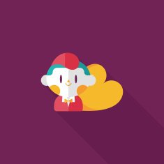 Valentine's day boy flat icon with long shadow eps10 N15