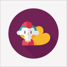 Valentine's day boy flat icon with long shadow eps10 N17