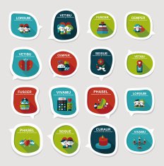 Valentine'ÂÂs Day speech bubble banner flat design background