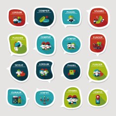 Valentine'ÂÂs Day speech bubble banner flat design background N4