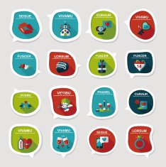 Valentine'ÂÂs Day speech bubble banner flat design background N6