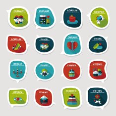 Valentine'ÂÂs Day speech bubble banner flat design background N7