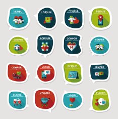 Valentine'ÂÂs Day speech bubble banner flat design background N8
