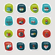 Valentine'ÂÂs Day speech bubble banner flat design background N10