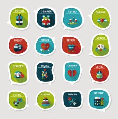 Valentine'ÂÂs Day speech bubble banner flat design background N11