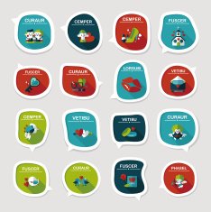 Valentine'ÂÂs Day speech bubble banner flat design background N12