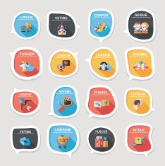 Valentine'ÂÂs Day speech bubble banner flat design background N13