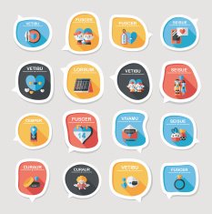 Valentine'ÂÂs Day speech bubble banner flat design background N14