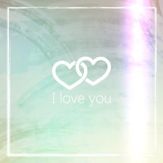 I love you abstract grunge background for web or print