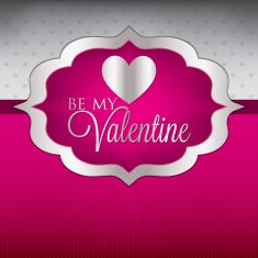 Label Valentine's Day heart card invitation in vector format N5