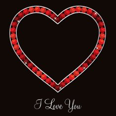 Gem encrusted heart card in vector format N2
