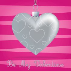 Bright 'Be My Valentine' card in vector format