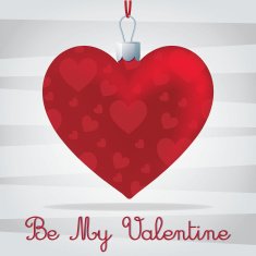 Bright 'Be My Valentine' card in vector format N2