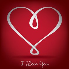 Infinity heart card in vector format N3