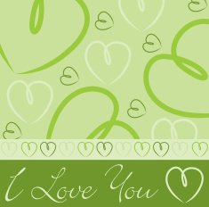 Hand drawn heart card in vector format N6