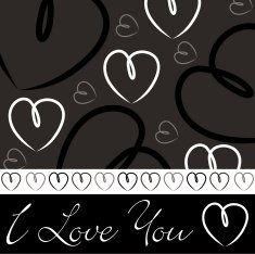 Hand drawn heart card in vector format N10