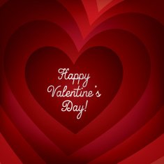 Tunnel heart card in vector format