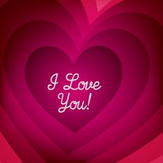 Tunnel heart card in vector format N2