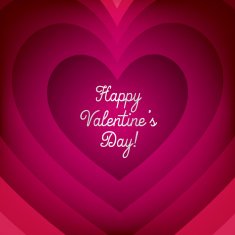 Tunnel heart card in vector format N4